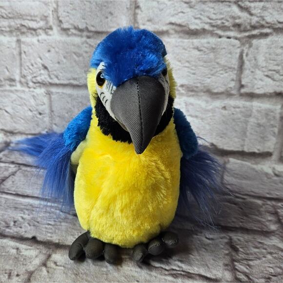 Adventure Planet Blue yellow macaw parrot stuffed animal plush (ff) - Picture 3 of 12